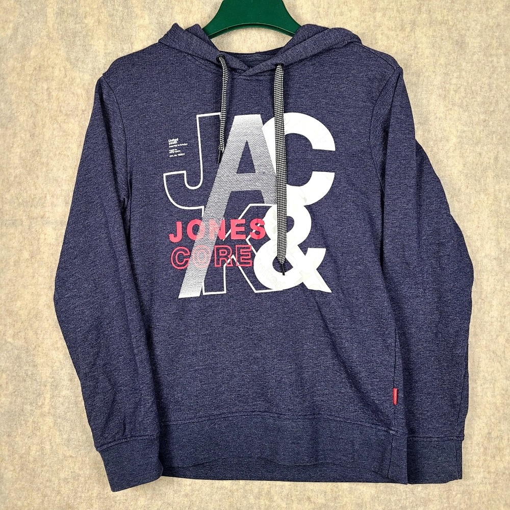 Jack & Jones Clothing Company Core Jcotillly Hoodie Sweatshirt Navy Blue Large